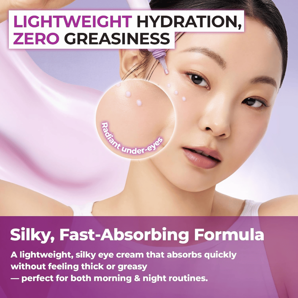 1. Jumiso Niacinamide 5+ Dark Circle Correcting Eye Cream – kevyt Silmänympärysvoide, joka kosteuttaa tuntumatta rasvaiselta