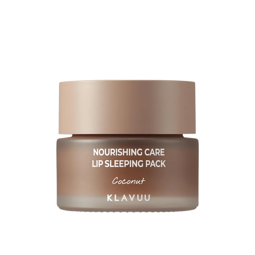 KLAVUU Nourishing Care Lip Sleeping Pack Coconut – ravitseva kookosta sisältävä huulinaamio, joka kosteuttaa intensiivisesti ja hoitaa kuivia huulia yön aikana.