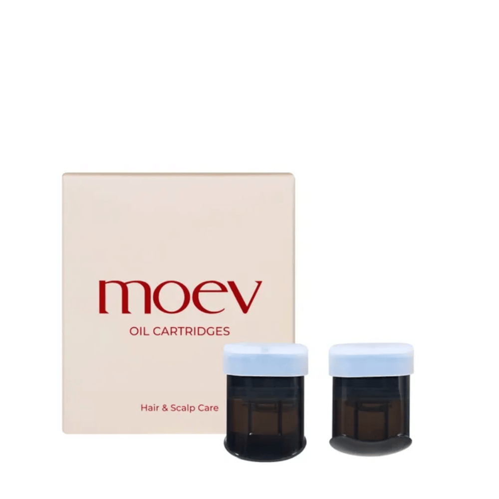 MOEV Oil Cartridges Set – hiusten ja hiuspohjan hoidon täyttöpatruunat, rikastettu luonnollisilla öljyillä ja aktiivisilla ainesosilla.