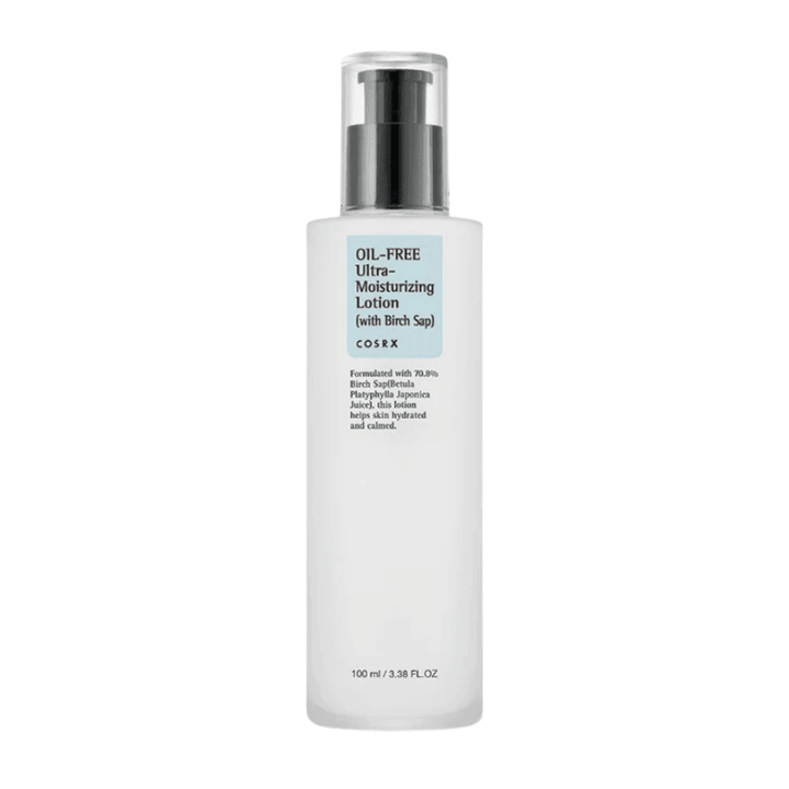 COSRX Oil-Free Ultra-Moisturizing Lotion with Birch Sap 100 ml öljytön kasvovoide herkälle, rasvaiselle ja akneen taipuvaiselle iholle