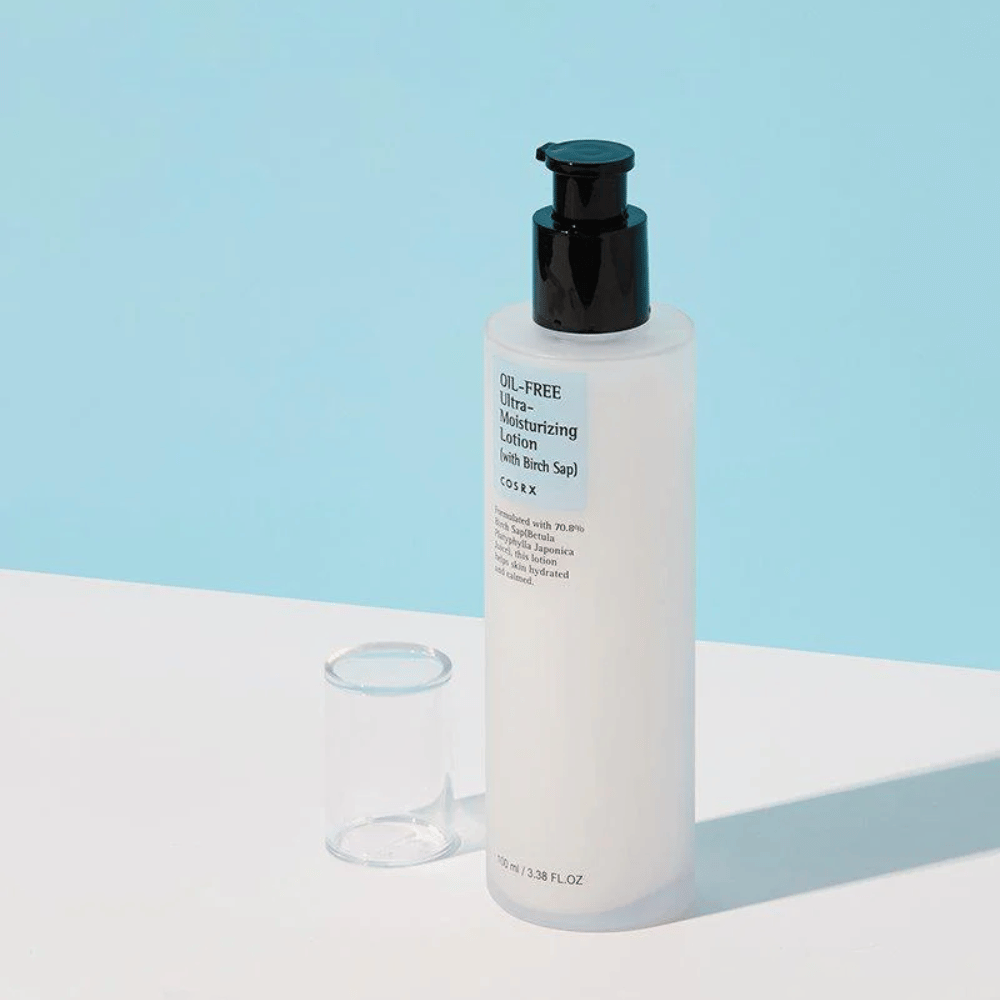 COSRX Oil-Free Ultra-Moisturizing Lotion 100 ml kosteuttava voide koivun mahlalla, joka rauhoittaa ja tasapainottaa ihoa