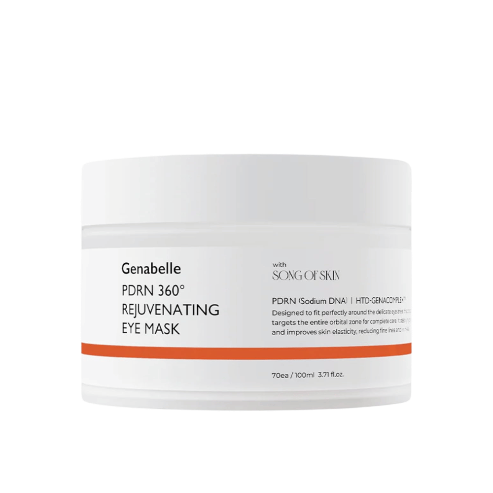 Genabelle PDRN 360° Rejuvenating Eye Mask, jossa on PDRN ja 360 asteen hydrogeelinaamio koko silmänympärysalueen intensiiviseen kosteutukseen ja hoitoon.