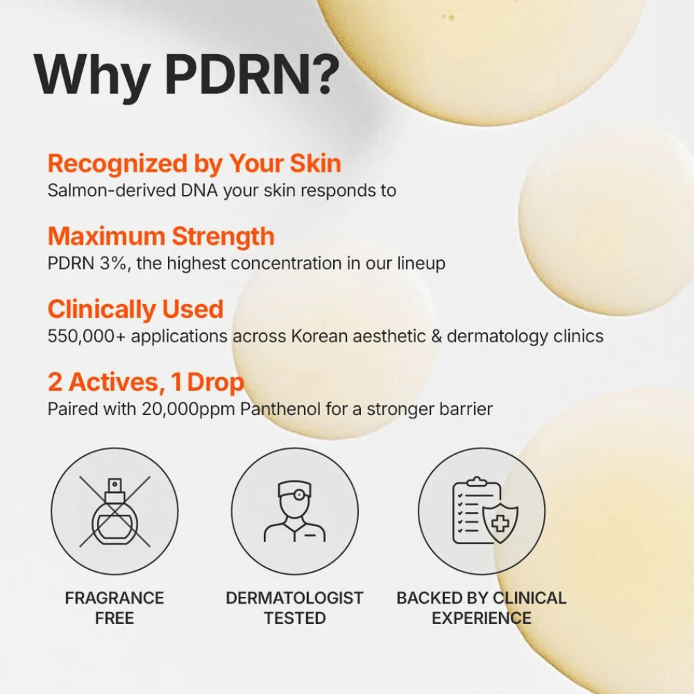 Genabelle PDRN 3% Hyper Boost Ampoule sisältää 3 % PDRN ja pantenolia ihon suojamuurille