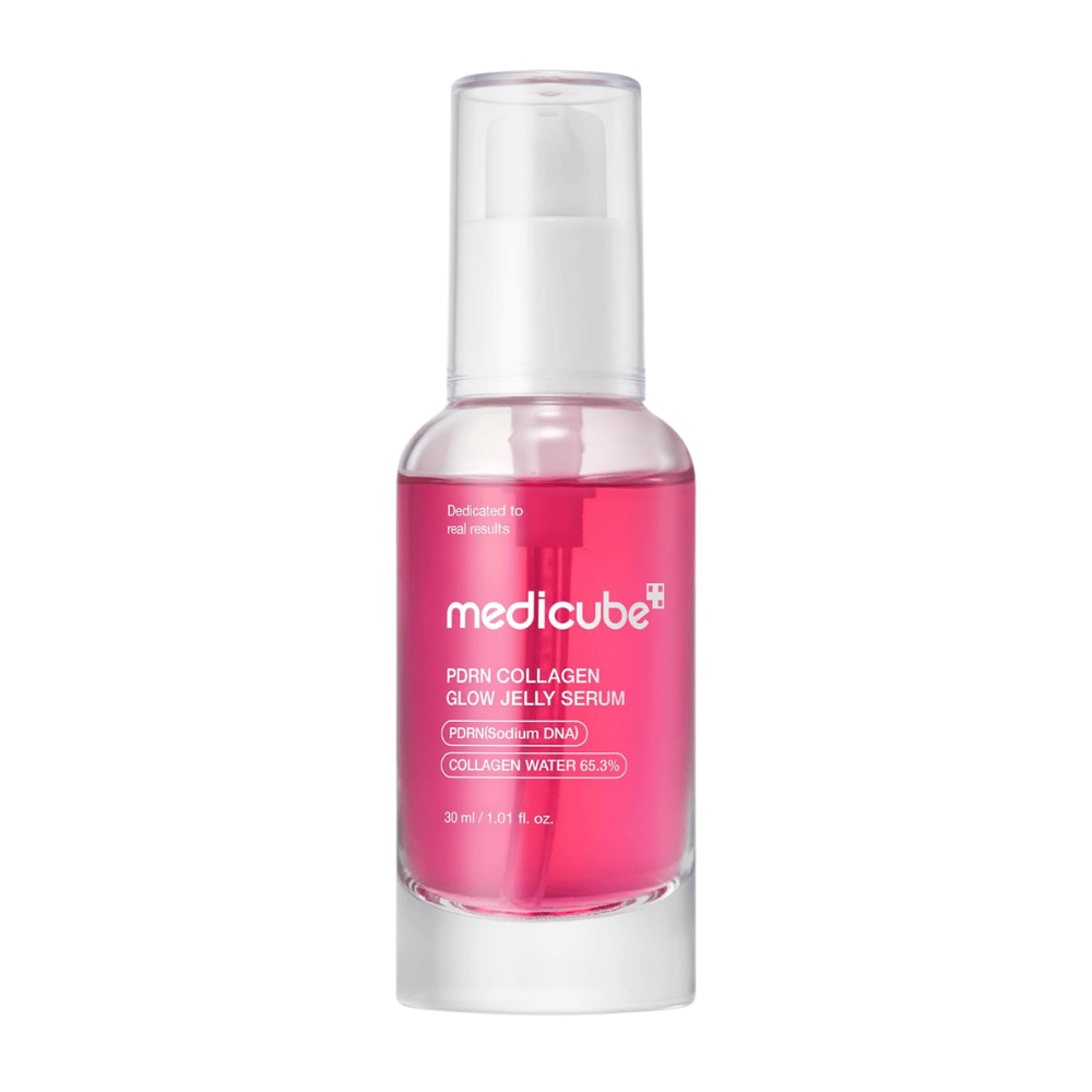 Medicube PDRN Collagen Glow Jelly Serum 30 ml pumppupullossa kosteutukseen, heleyteen ja ihon elastisuuden parantamiseen