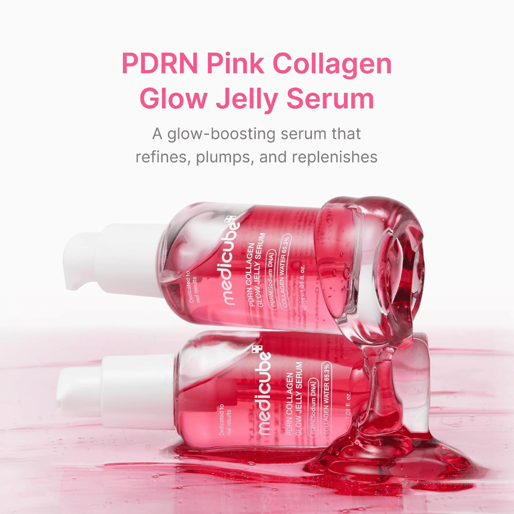 Medicube PDRN Collagen Glow Jelly Serum kosteutetulle, täyteläisemmälle iholle, jossa on luonnollista hehkua ja elastisuutta