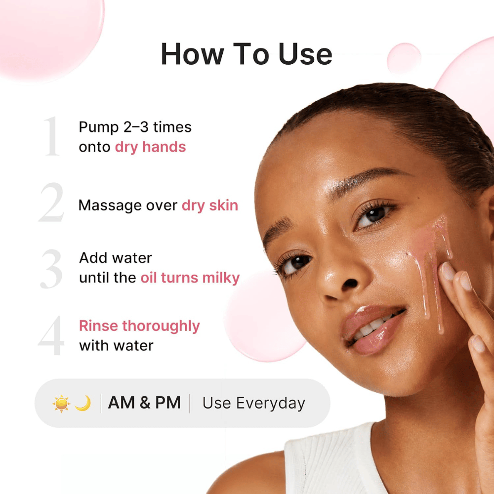 1. Medicube PDRN Mild Cleansing Oil – puhdistusöljyn levitys ja käyttö kasvoille