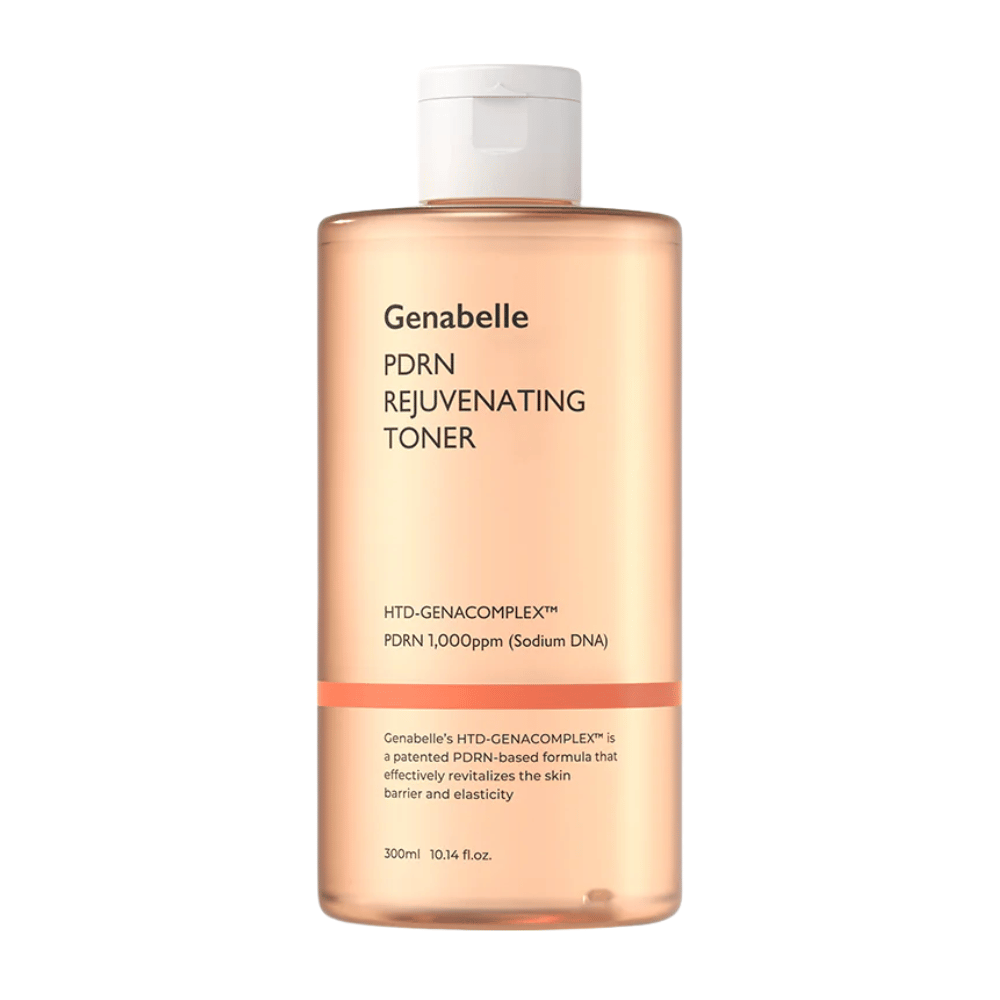 Genabelle PDRN Rejuvenating Toner 300 ml, jossa on PDRN ja niasiiniamidia kosteutetulle, pehmeälle ja kimmoisammalle iholle.