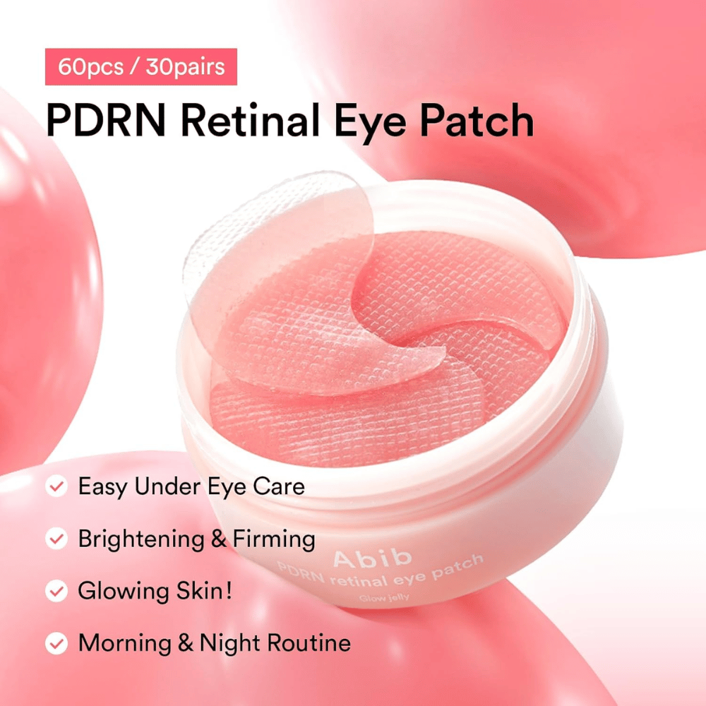 Abib PDRN Retinal Eye Patch Glow Jelly 60 laastaria kosteutukseen, kiinteytykseen ja hehkuun – täydellinen aamu- ja iltarutiiniin.