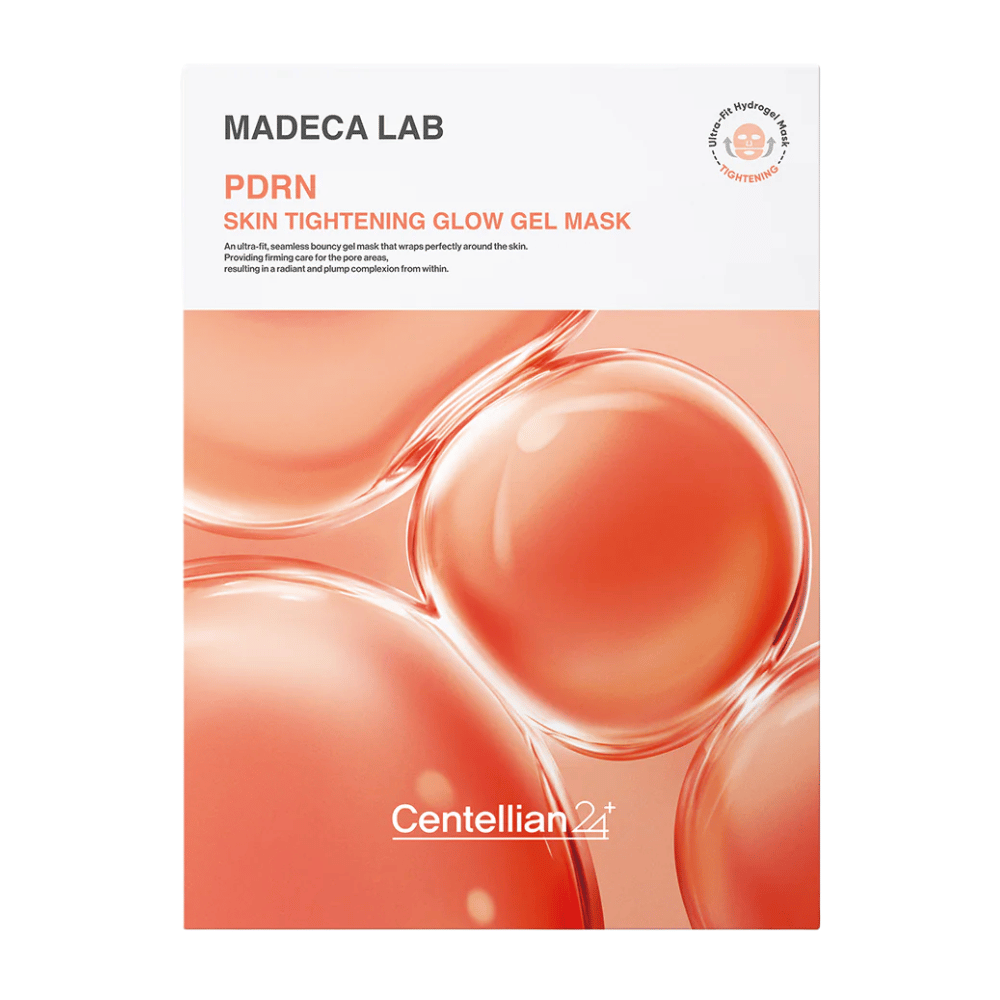 MADECA LAB PDRN Skin Tightening Glow Gel Mask Centellian24 – korealainen geelinaamio PDRN-teknologialla kiinteämmälle iholle, hehkulle ja parantuneelle ihon elastisuudelle.