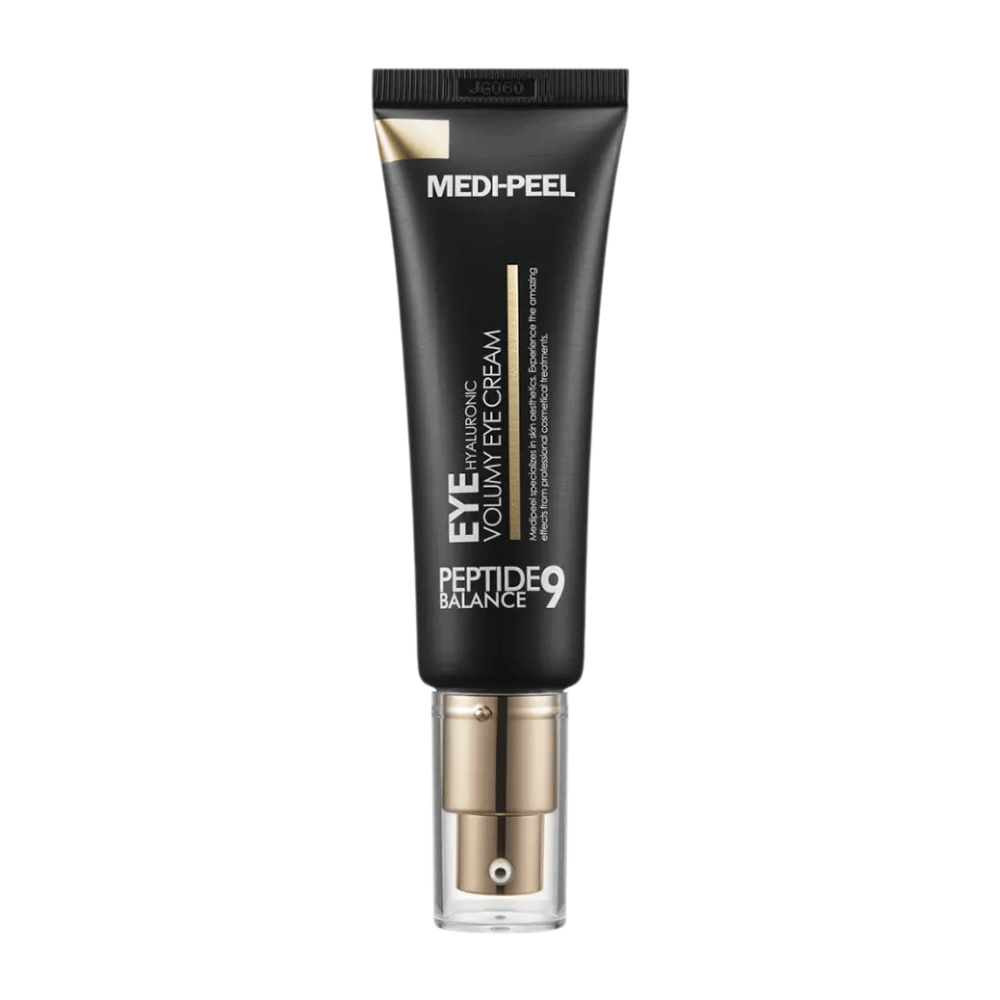MEDI-PEEL Peptide 9 Hyaluronic Volumy Eye Cream tuotekuva – korealainen silmänympärysvoide, joka kosteuttaa syvältä, vahvistaa ihon suojamuuria ja tekee ihosta kiinteämmän silmänympärysalueella.