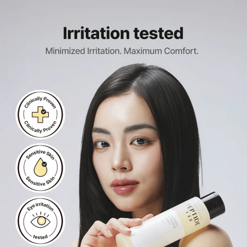 COSRX Peptide 132 Shampoo – kliinisesti testattu herkälle iholle ja silmille, minimoi ärsytystä ja tarjoaa maksimaalista mukavuutta.
