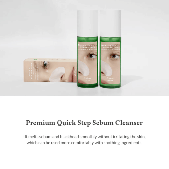 Dr. Althea Premium Quick Step Sebum Cleanser – tehokas talinpoistopuhdistus, joka liuottaa talin ja epäpuhtaudet samalla kun iho pysyy kosteutettuna ja tasapainoisena.