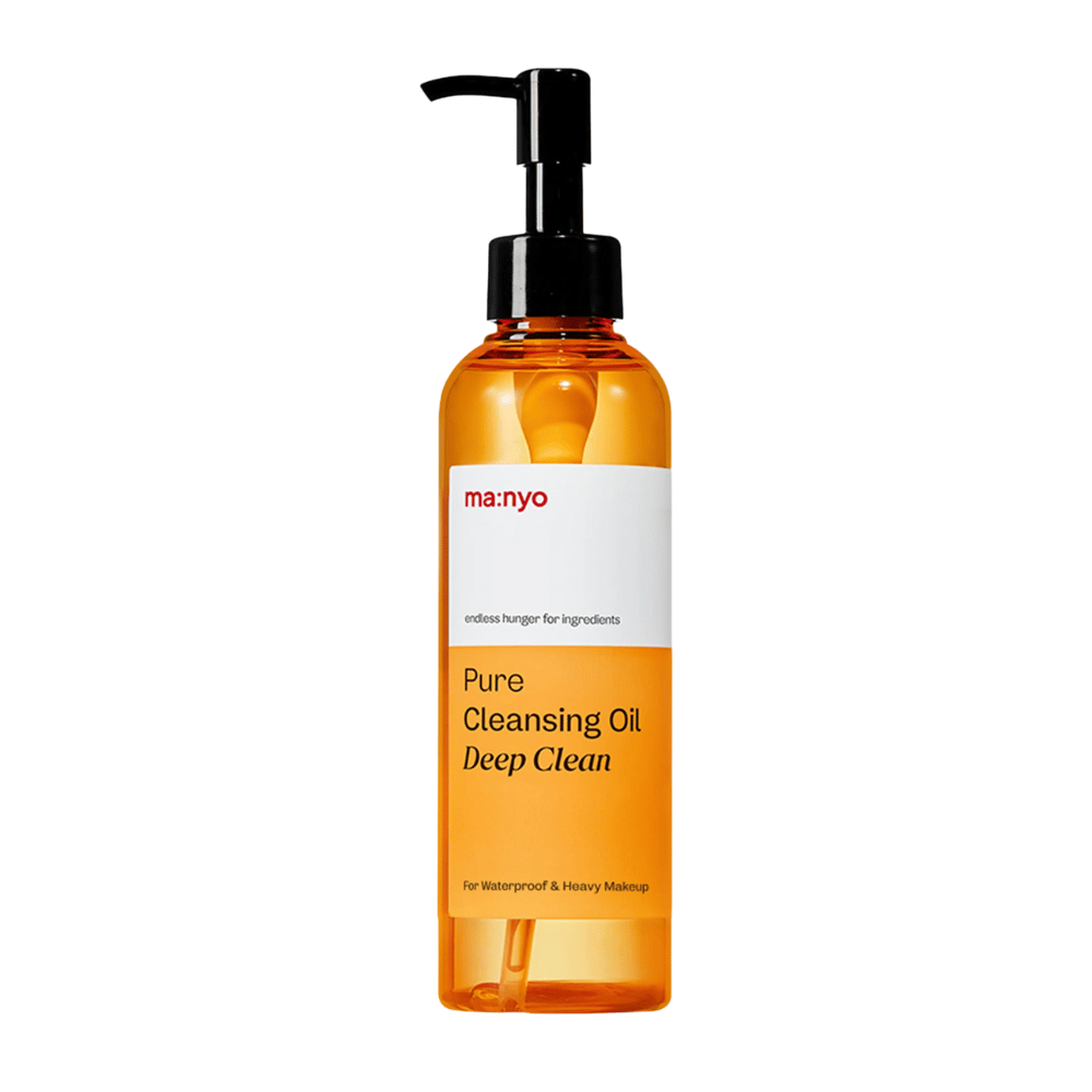 ma:nyo Pure Cleansing Oil Deep Clean tuotekuva – korealainen puhdistusöljy, joka on kehitetty poistamaan aurinkosuoja, meikki ja ylimääräinen tali.