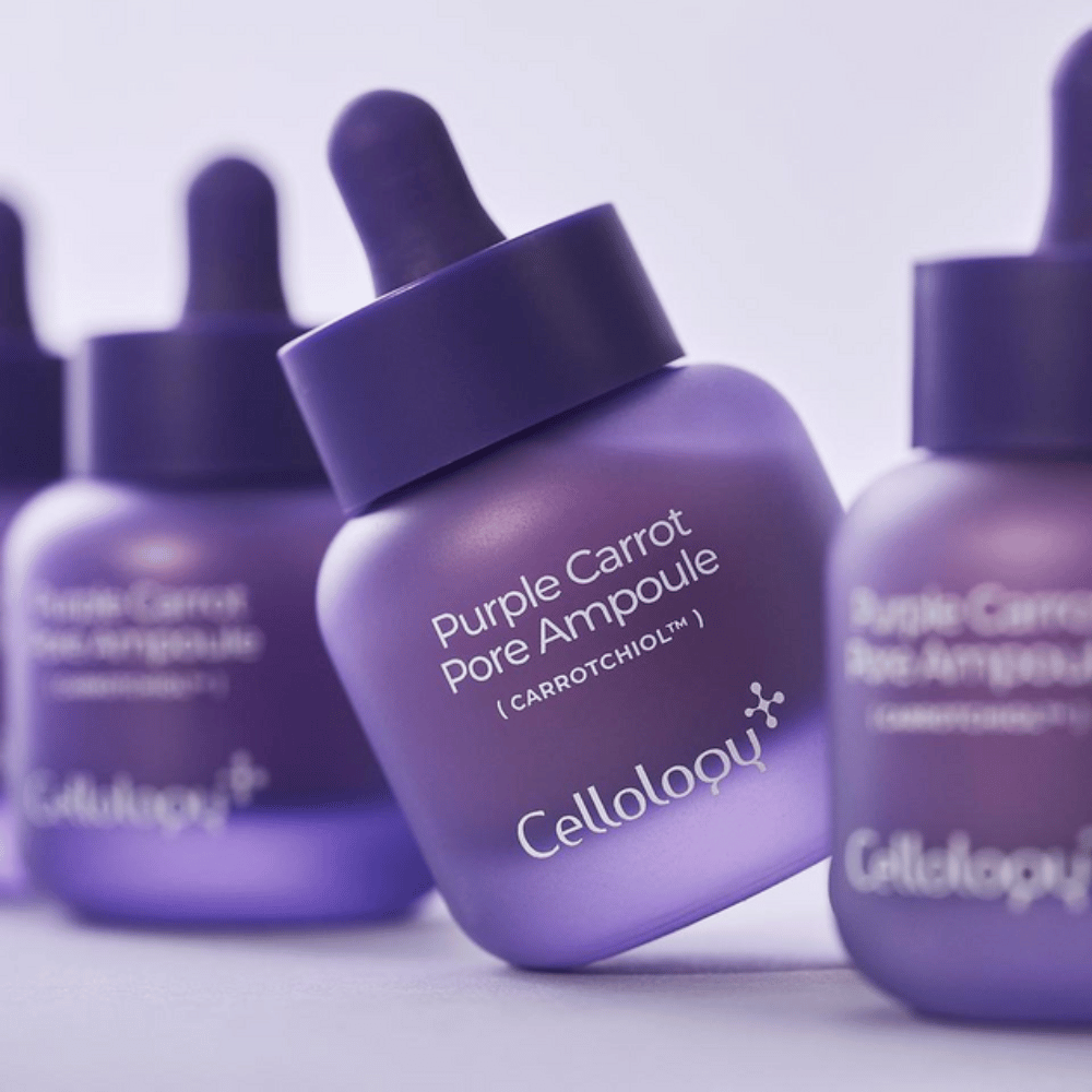 Cellology Purple Carrot Pore Ampoule – korealainen ihonhoitoampulli Carrotchiolilla huokosille ja epätasaiseen ihon rakenteeseen.