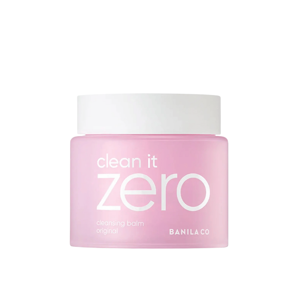 Purkillinen Clean It Zero Cleansing Balm Original 180ml valkoisella taustalla, joka mainostaa BANILA CO:n alkuperäistä puhdistusbalmia ihonhoitoon.