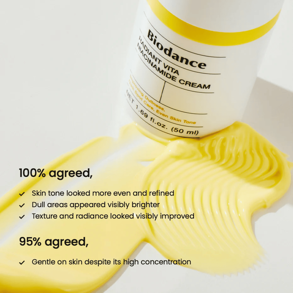 Biodance Radiant Vita Niacinamide Cream kliinisesti testattu – kirkkaampi iho ja tasaisempi ihonsävy