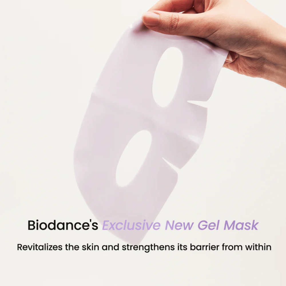 Pakkaus Biodance Rejuvenating Caviar PDRN Real Deep Mask keskittyen ikääntymisen estämiseen, ihon uudistamiseen ja heleyteen