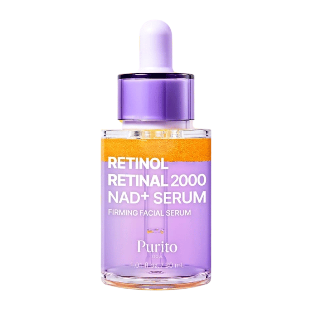 PURITO SEOUL Retinol Retinal 2000 NAD+ Serum 30 ml – kiinteyttävä korealainen kasvoseerumi retinolilla, retinalilla ja NAD+:lla.