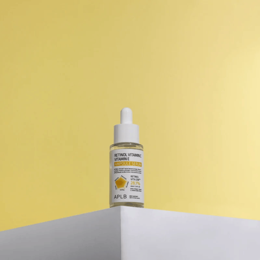 APLB Retinol Vitamin C Vitamin E Ampoule Serum 40 ml valkoisella jalustalla