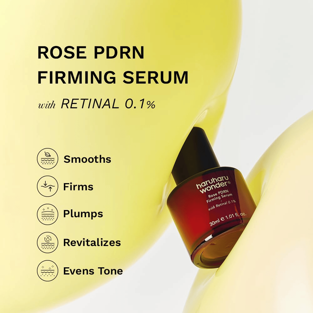Haruharu Wonder Rose PDRN Firming Serum – tasoittava ja kiinteyttävä seerumi, jossa retinalia 0,1 %