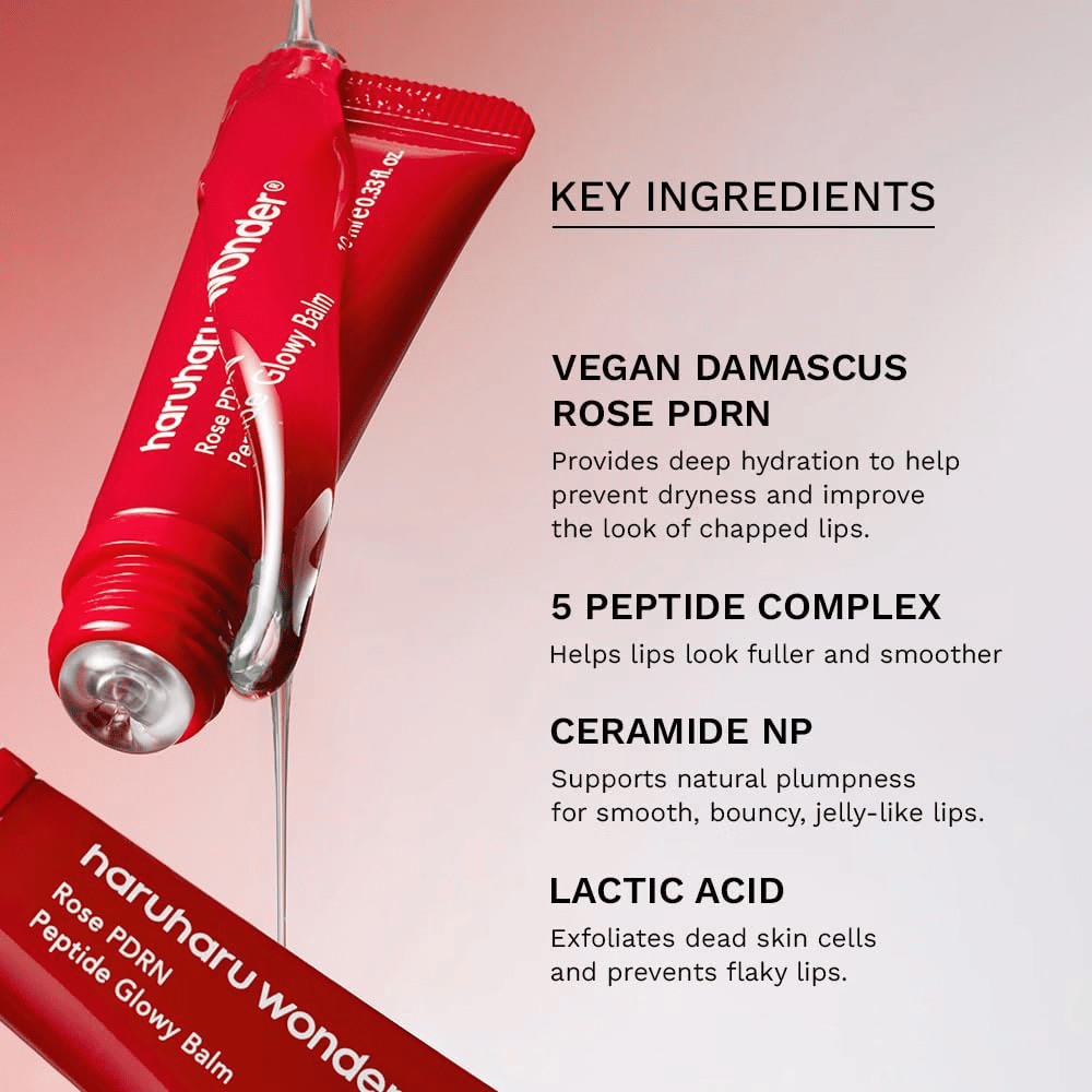 Haruharu Wonder Rose PDRN Peptide Glowy Balm vegaanisella Rose PDRN -ainesosalla, peptideillä, ceramidi NP:llä ja maitohapolla