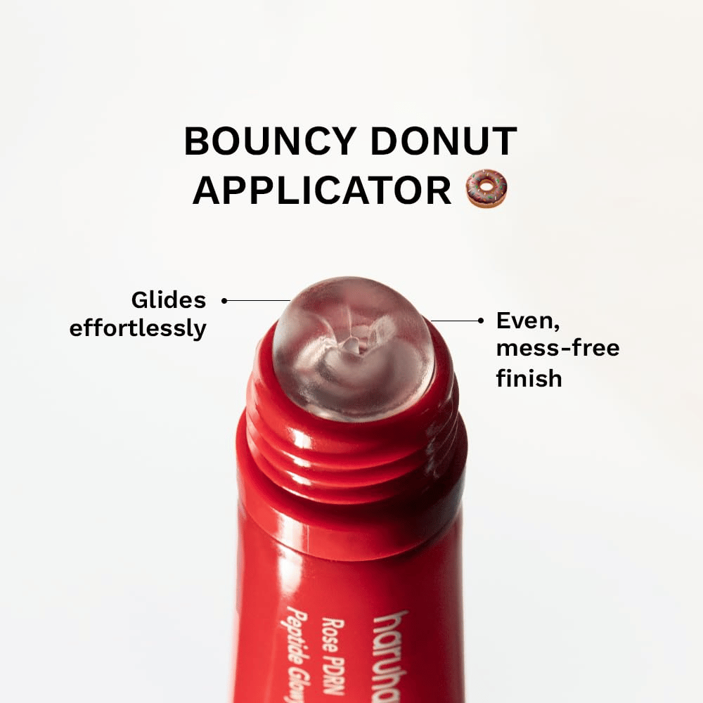Haruharu Wonder Rose PDRN Peptide Glowy Balm – huulivoide pyöreällä applikaattorilla tasaiseen levitykseen
