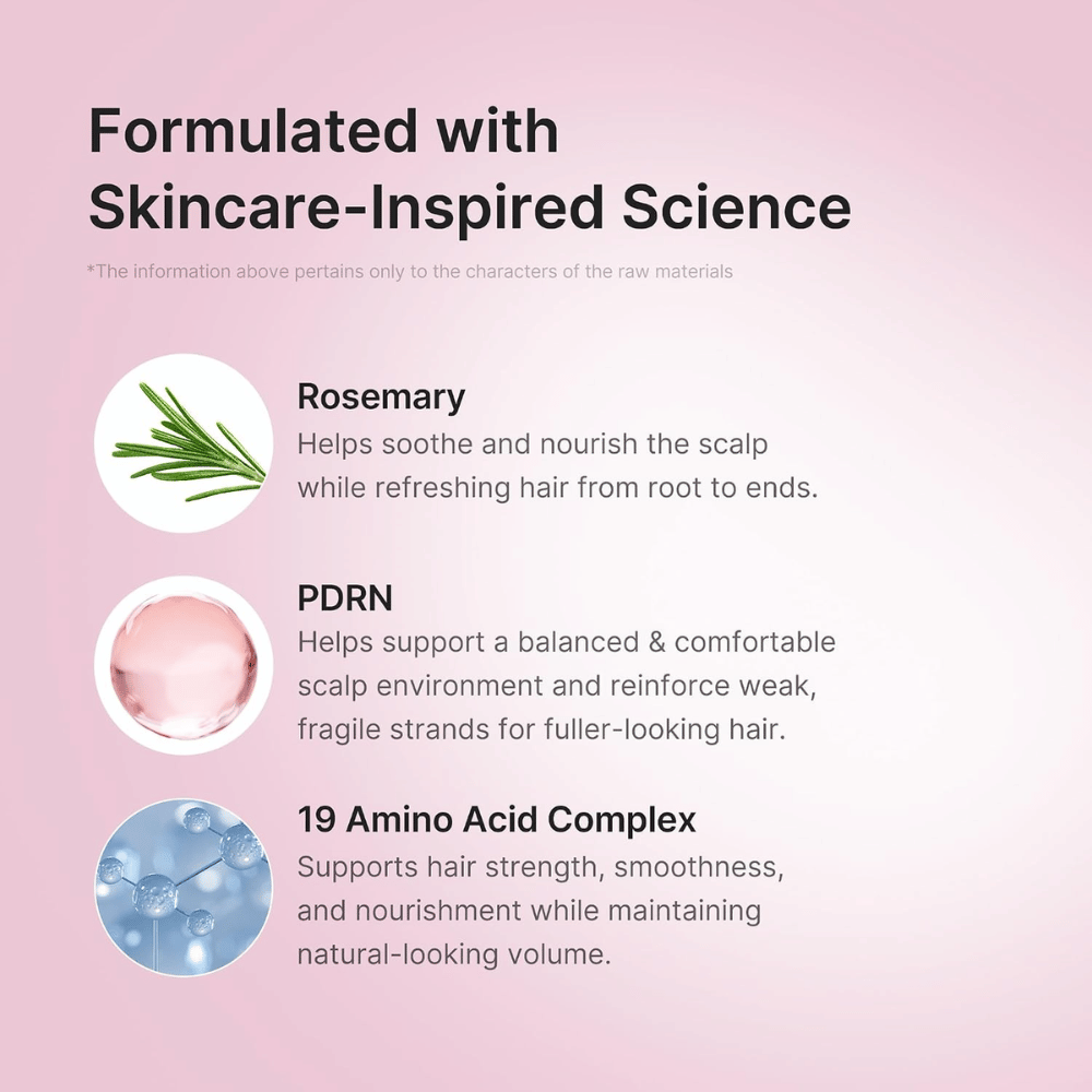 Medicube Rosemary PDRN Hair & Scalp Conditioner kuiville, pörröisille ja vaurioituneille hiuksille vahvistavalla ja tuuheuttavalla vaikutuksella