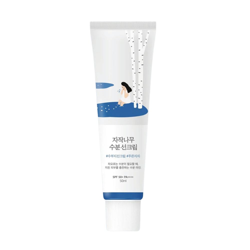 Yksi tuubi Round Lab Birch Juice Moisturizing Sunscreen SPF50+ PA++++ 50ml.