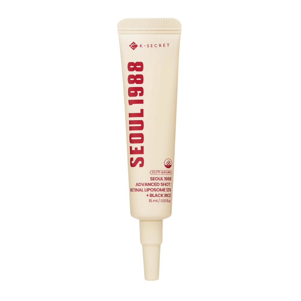 K-SECRET SEOUL 1988 Advanced Shot Retinal Liposome 12% + Black Rice 15 ml – korealainen retinalhoito tuubissa.