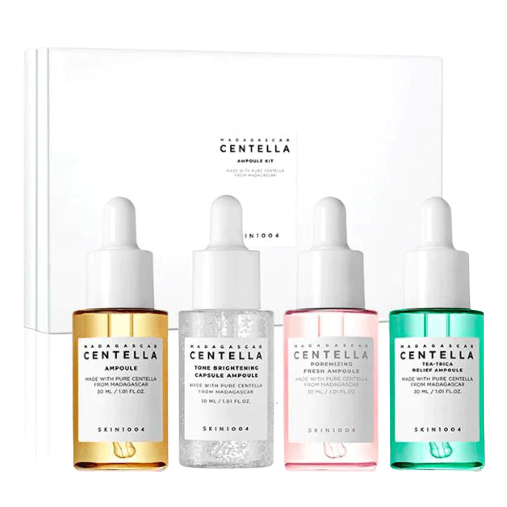 SKIN1004:n Madagascar Centella Ampule Kit ihon kosteutukseen.