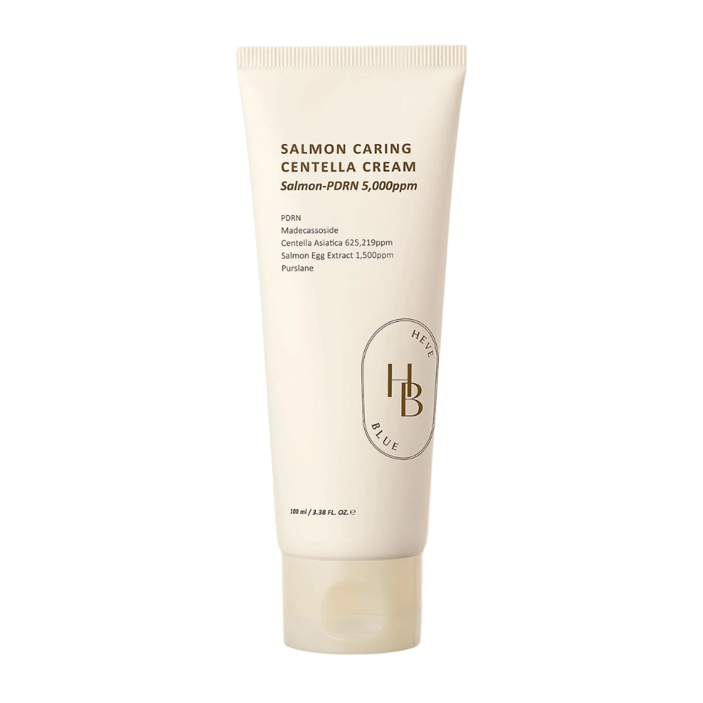 Salmon Caring Centella Cream Salmonilla-PDRN 5,000ppm ja Centella Asiatica – rauhoittava ja vahvistava kasvovoide kuivalle ja herkälle iholle.