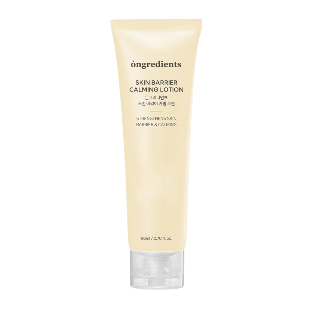 Ongredients Skin Barrier Calming Lotion 80 ml kevyt kasvovoide, joka parantaa ihon suojaa, kosteuttaa ja tekee ihosta pehmeän ja tasapainoisen.