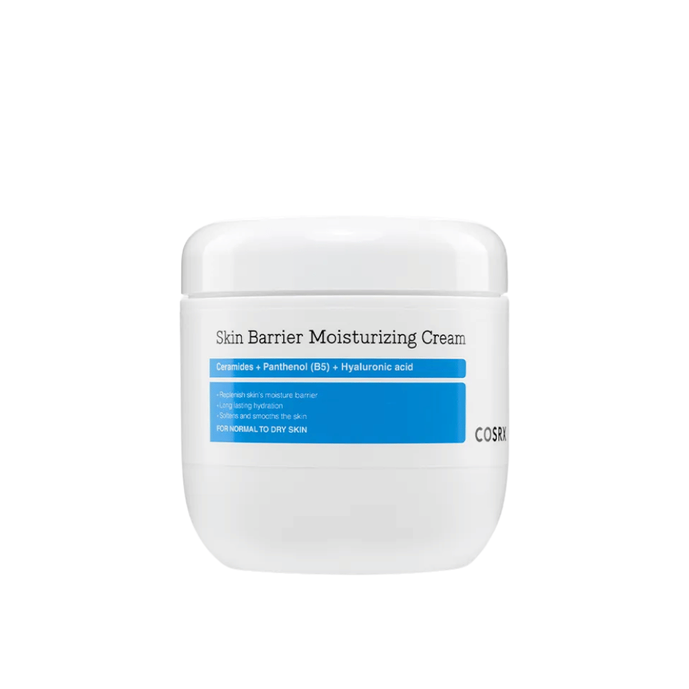 Tuotekuva COSRX Skin Barrier Moisturizing Cream – intensiivisesti kosteuttava voide keramideilla, pantenolilla ja hyaluronihapolla.