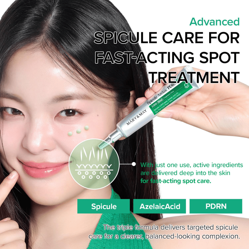 Mary&May Spicule Azelaic PDRN Spot Cream – täsmähoito spikuleilla, atselaiinihapolla ja PDRN