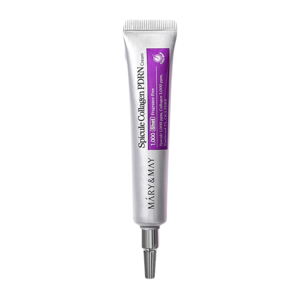 Mary & May Spicule Collagen PDRN Cream irrotettu tuotekuva, korealainen kasvovoide ihon elastisuuteen, palautumiseen ja parantuneeseen ihorakenteeseen.
