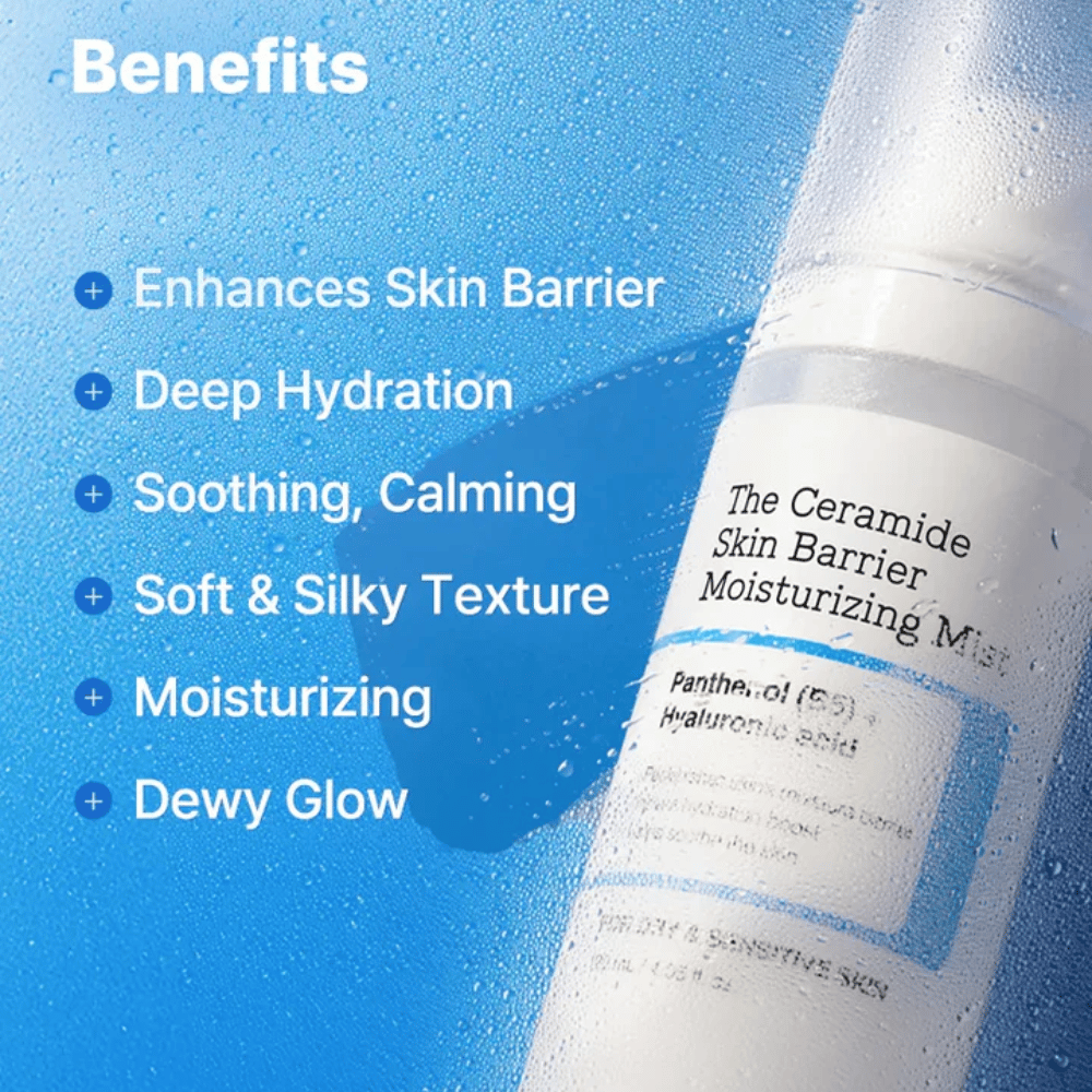 COSRX Ceramide Skin Barrier Mist - antaa syväkosteutusta, rauhoittaa ihoa ja antaa pehmeän, silkkisen lopputuloksen.