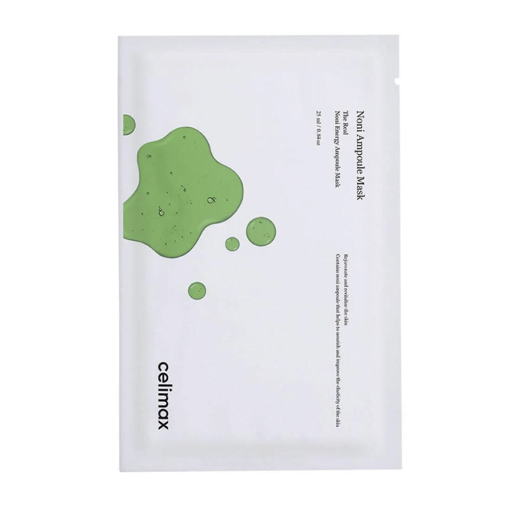 The Real Noni Ampoule Mask Celimax on kosteuttava kasvonaamio, joka auttaa parantamaan ihon elastisuutta ja rakennetta. Rikastettu noni-uutteella, tämä naamio antaa intensiivistä ravintoa ja antaa iholle raikkaan hehkun. Täydellinen virkistävään ja rauhoittavaan ihonhoitoon!
