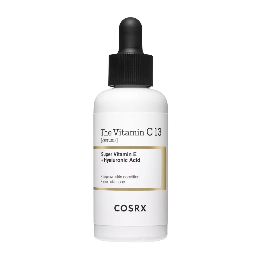 COSRX The Vitamin C 13 Serum 20 ml, C-vitamiiniseerumi, jossa on E-vitamiinia ja hyaluronihappoa hehkua, tasaisempaa ihonsävyä ja parannettua ihonlaatua varten.
