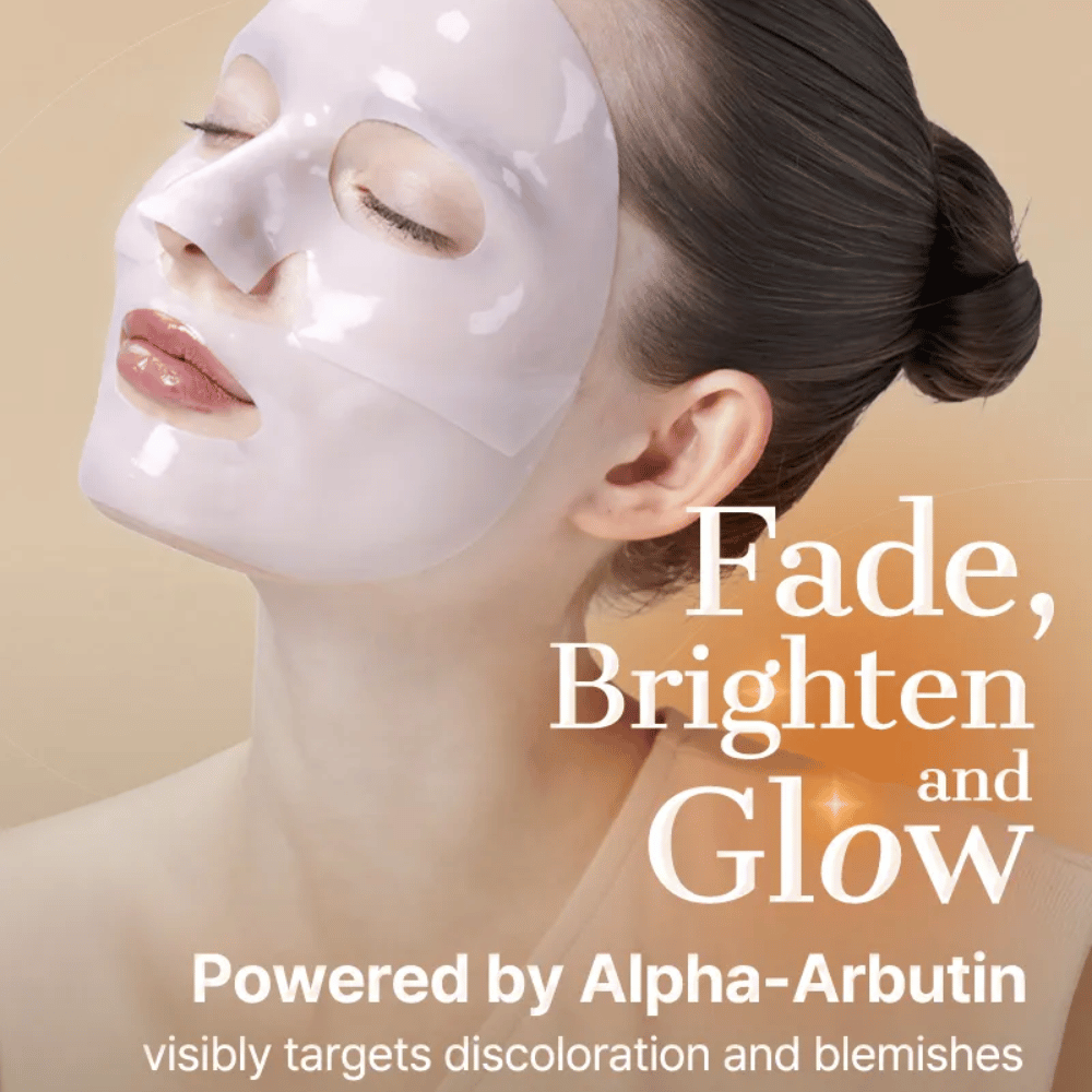 COSRX Alpha-Arbutin Discoloration Care Hydrogel Mask - hydrogeelin Sheet mask käyttö, joka istuu tiiviisti ja antaa maksimaalisen vaikutuksen epätasaista ihonsävyä vastaan.