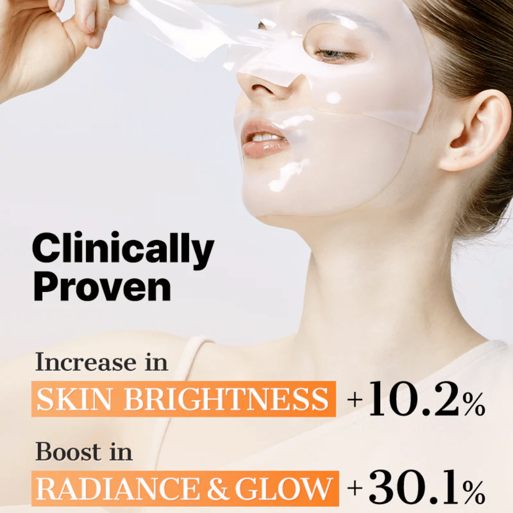 Kliinisesti testattu COSRX Alpha-Arbutin Hydrogel Mask – hehkua antava Sheet mask, joka parantaa ihon kirkkautta, hehkua ja tasaisuutta säännöllisesti käytettynä.
