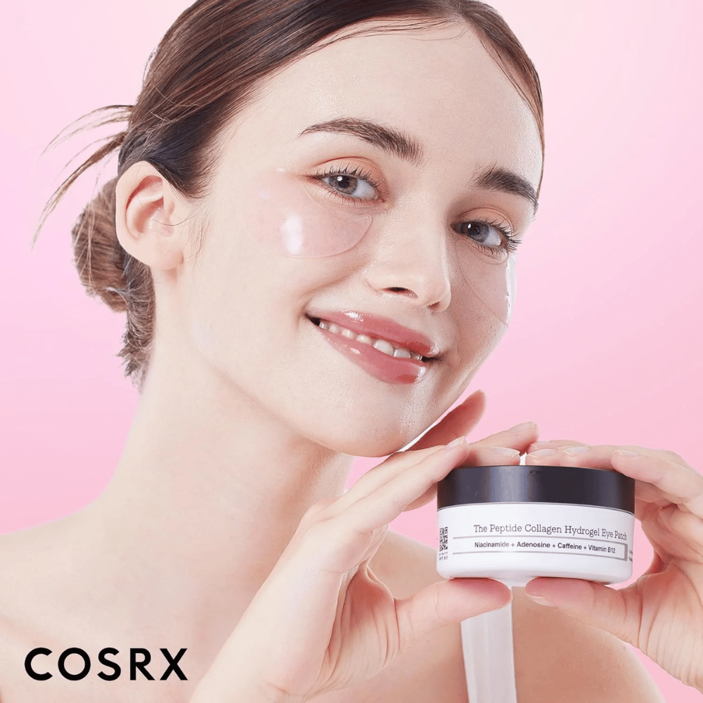 Malli COSRX Peptide Collagen Hydrogel Eye Patch – antaa hehkua ja kosteutusta väsyneelle silmänympärysiholle.
