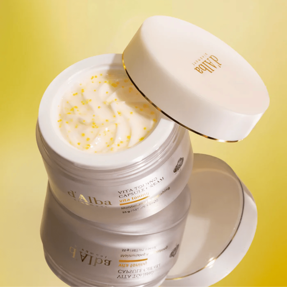 d’Alba Vita Toning Capsule Cream kasvovoide – kosteuttava voide kapseliteknologialla, joka auttaa ravitsemaan ja tasoittamaan ihon rakennetta.