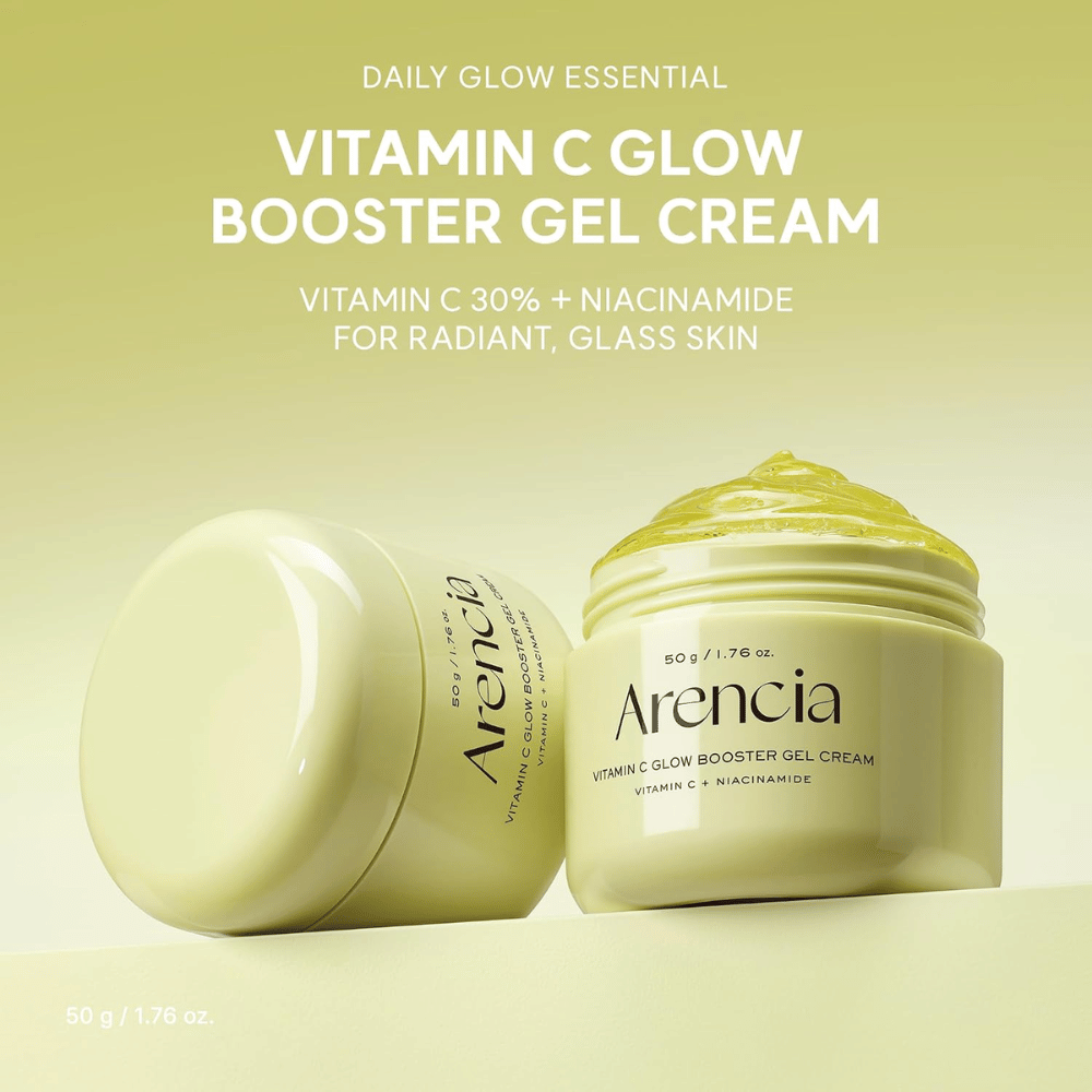 Arencia Vitamin C Glow Booster Gel Cream 50 g – C-vitamiinia ja niasiiniamidia sisältävä geelivoide hehkuvalle iholle