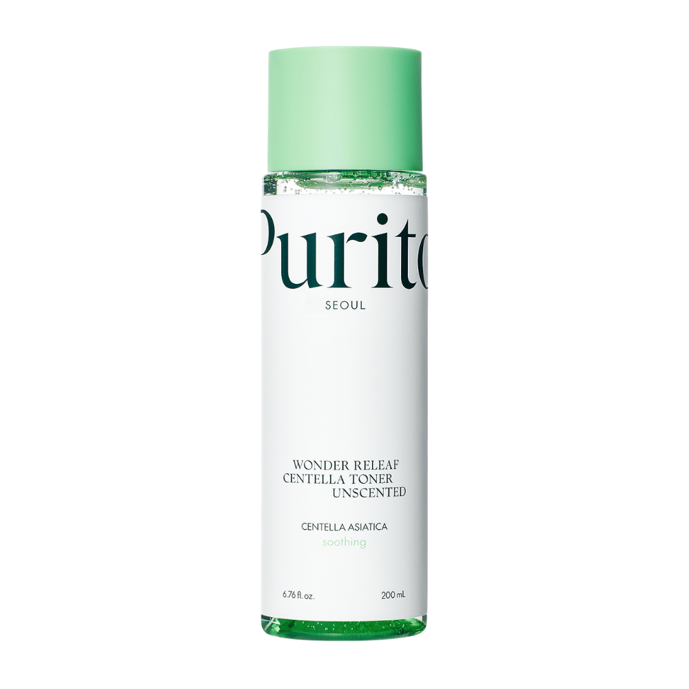 Purito Wonder Releaf Centella Toner Unscented on mieto kasvovesi, joka sisältää Centella Asiatica -uutetta. Se kosteuttaa ja rauhoittaa herkkää ihoa ilman ärsyttäviä tuoksuja. Täydellinen päivittäiseen käyttöön, se auttaa tasapainottamaan ihon kosteutta ja vähentämään punoitusta.