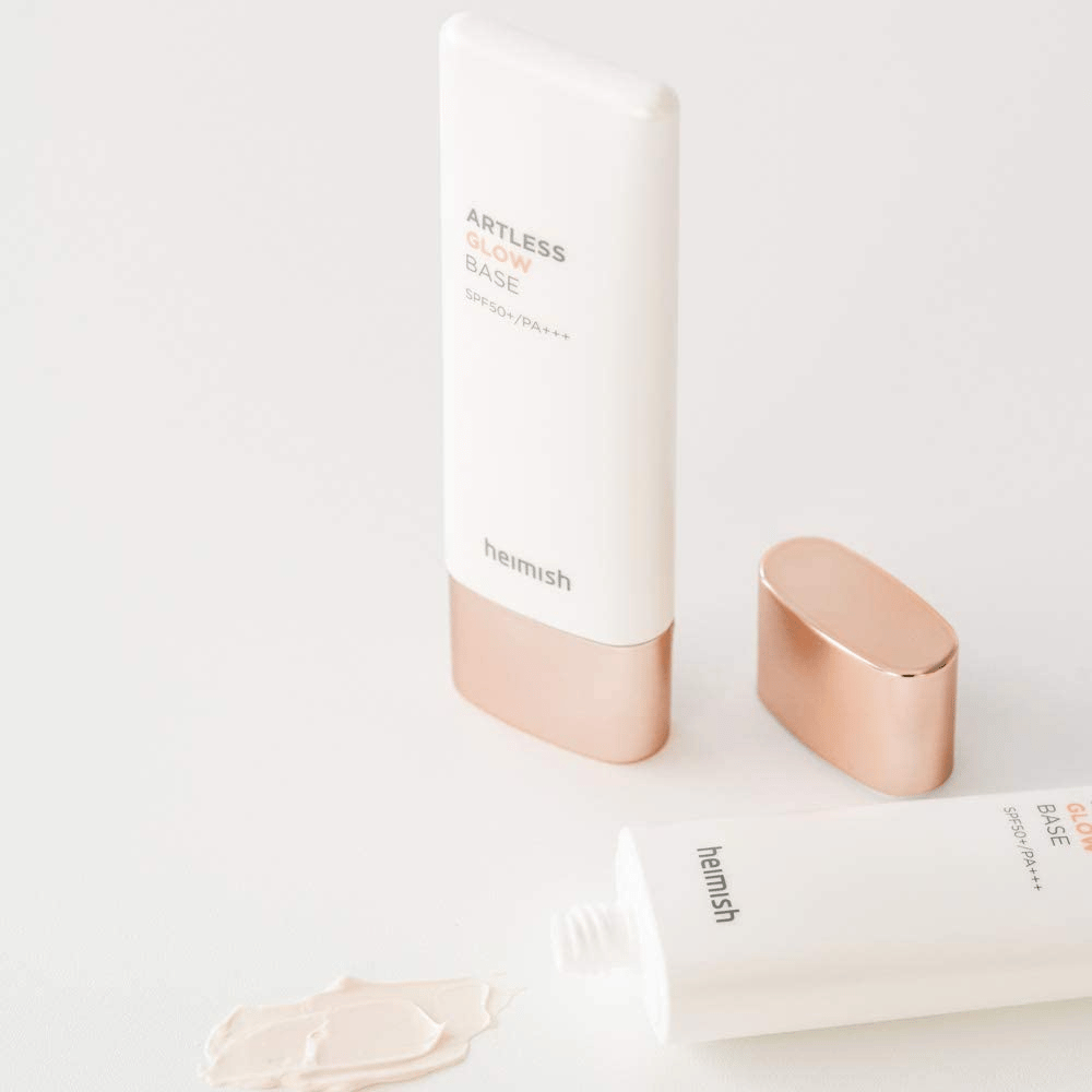 Tuubi heimish Artless Glow Base SPF 50+ PA+++ 40ml aurinkovoidetta.