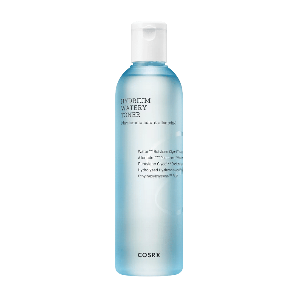 COSRX Hydrium Watery Toner 150ml hyaluronihapolla kosteuttavaa ihonhoitoa varten.
