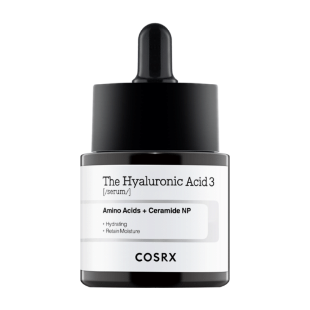 COSRX Hyaluronihappo 3 Seerumi 20ml vahvistaa ihon kosteuttavaa estettä.