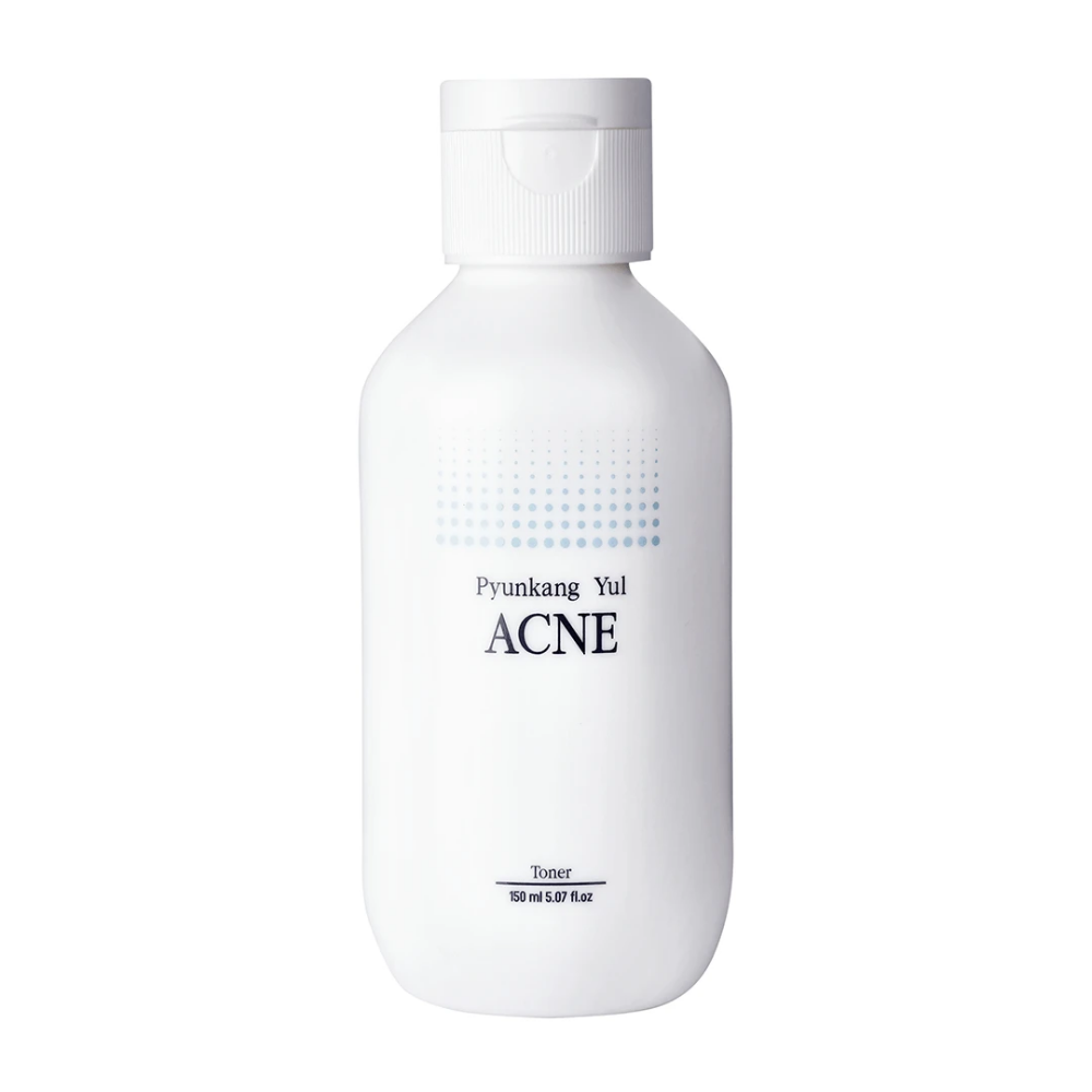 Pulloa Pyunkang Yul Acne Toner 150ml valkoisella taustalla.