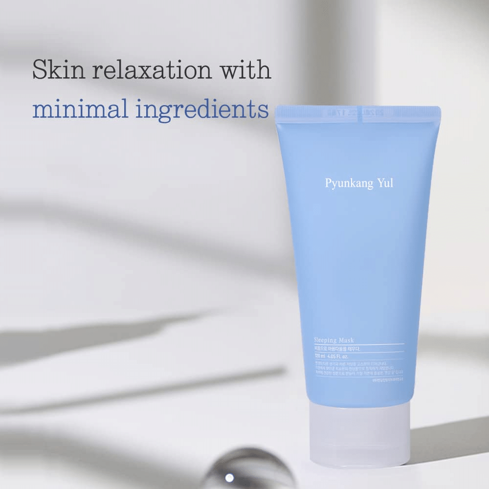 Ihon rentoutuminen ja kosteutus Pyunkang Yul Sleeping Mask 120ml avulla levänneelle iholle.